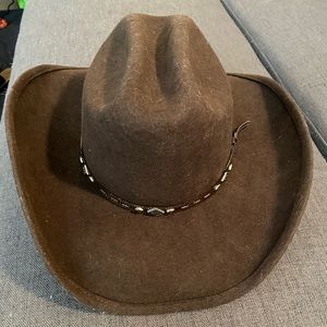 Brown Felt Cowboy Hat